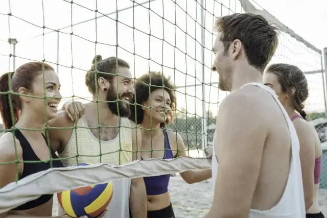 people playing volleyball